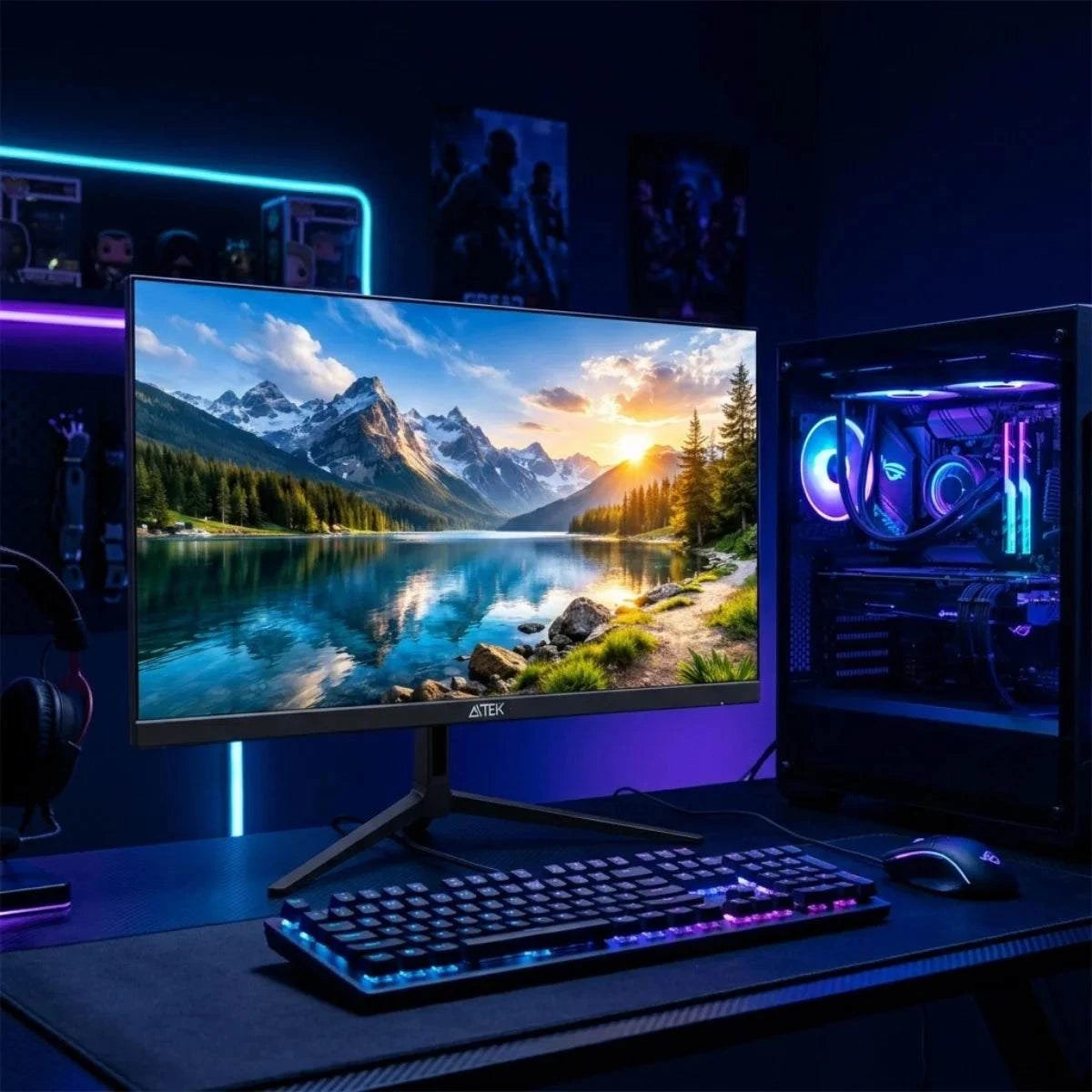 Gamer Monitor Full HD 21.5 Inch 23.8 Inch 1Ms 100Hz 120Hz HDMI Input VGA Support VESA Compatible PC Console