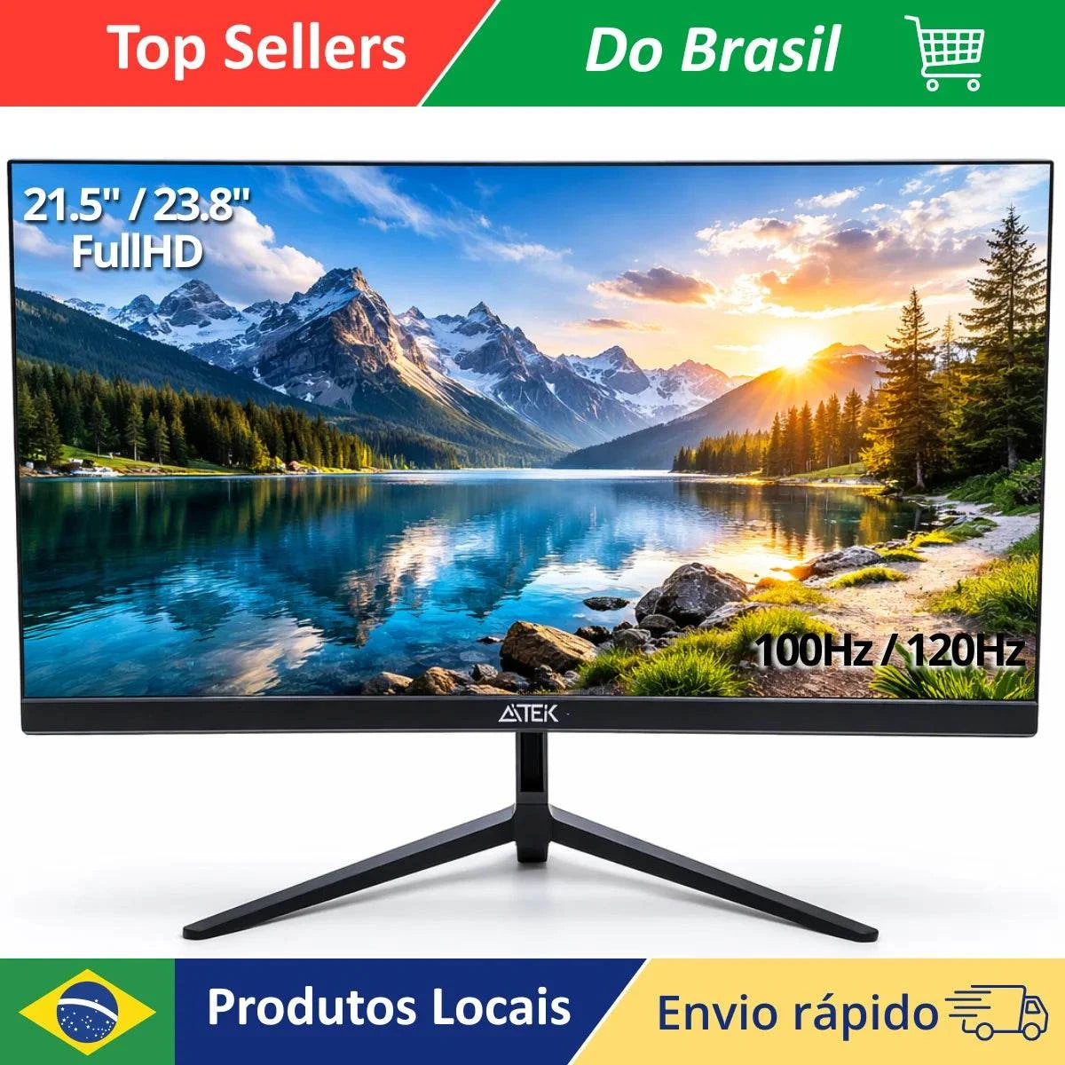 Gamer Monitor Full HD 21.5 Inch 23.8 Inch 1Ms 100Hz 120Hz HDMI Input VGA Support VESA Compatible PC Console