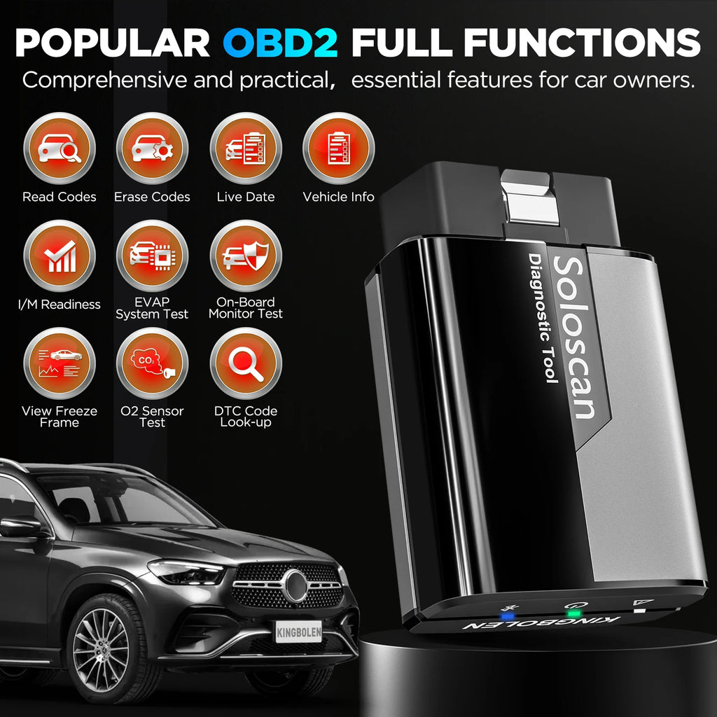Kingbolen Soloscan for Audi Diagnostic Tool OBD2 Scanner ECU Coding Lifetime Free Update Car Code Reader