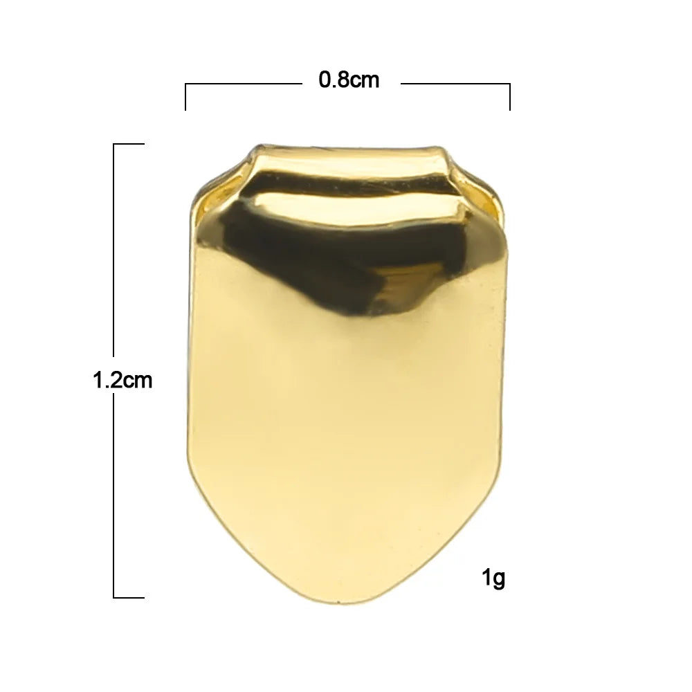 GUCY New Hip Hop Single Tooth Grillz Cap Top & Bottom Grill
