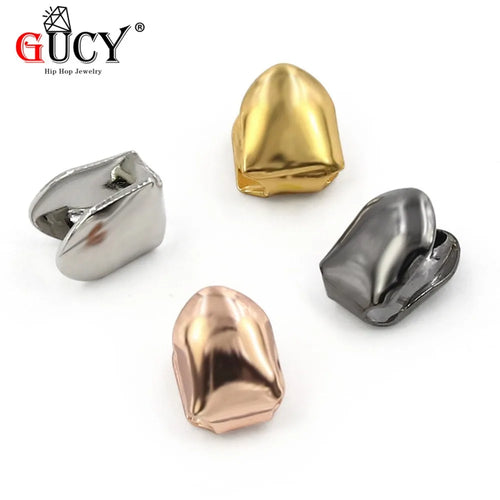 GUCY New Hip Hop Single Tooth Grillz Cap Top & Bottom Grill