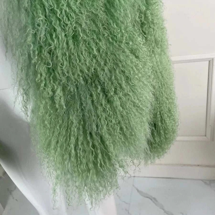 Women's Jacket Cropped Lamb Fur Bolero Jacket Real Mongolian Sheep Fur Coat Luxury Warm New Arrivals
