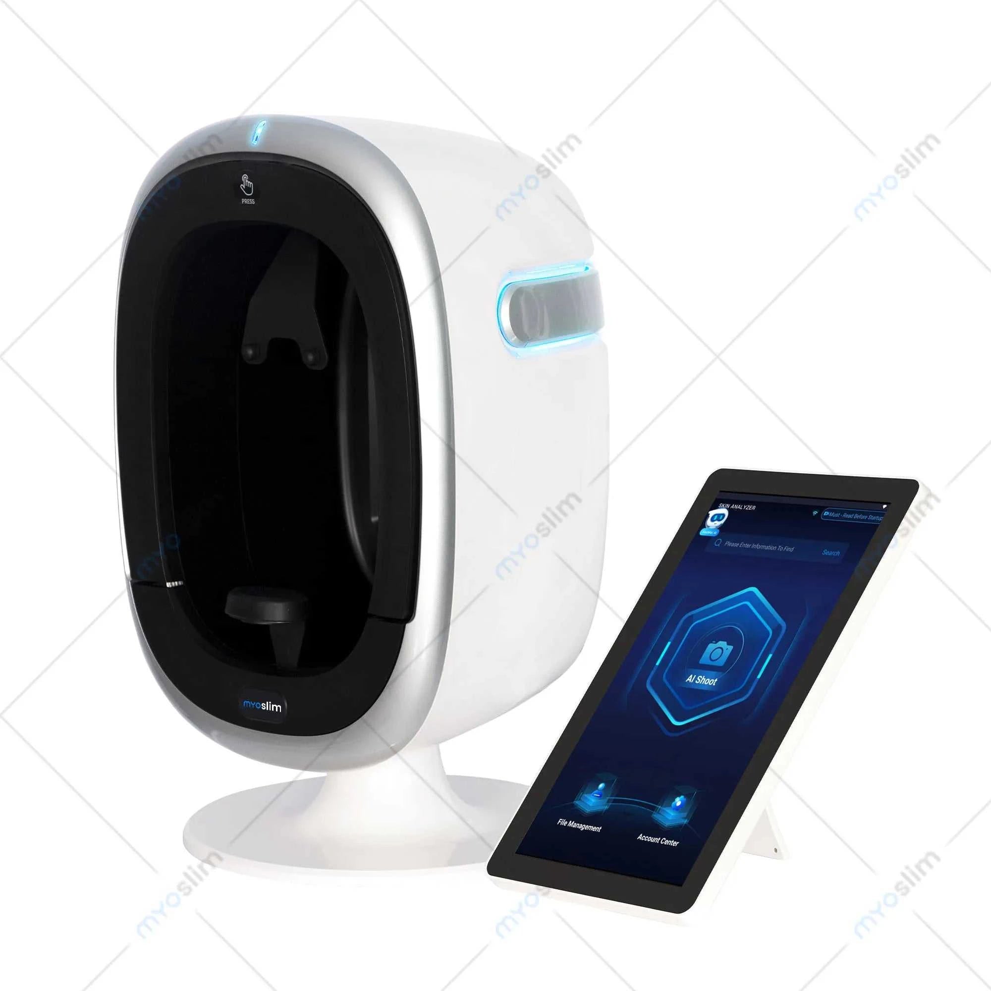 Professional AI Skin Analyzer Machine Facial Tester Scanner Device for Spa Salon Face Skin Diagnostics and Beauty Analysis