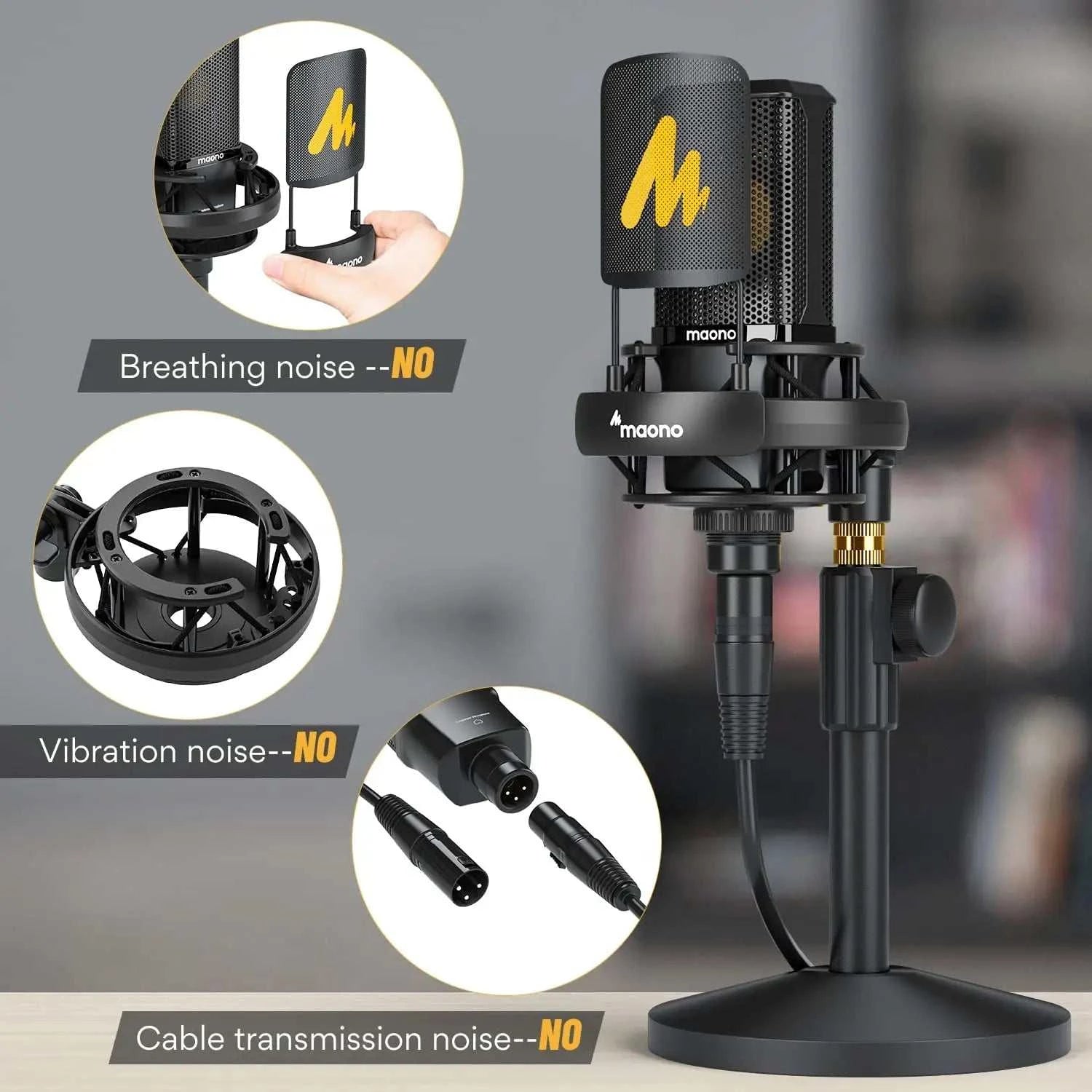 Unleash Your Creativity with the PM500T XLR Condenser Microphone - Perfect for Recording, Podcasting, Streaming, and DJing!